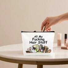 Hair Tylit Makeup Bag Hair Tool Tuff Travel Bag For Hairdreer Cometology Tudent Gift Wen Men Hairtylit Traveling Zipper Bag Canva Makeup Cometic A Pouch Hairtylit Gif - Hair Stuff - View 3