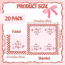 20/40/60 chiếc, Khăn giấy "She's Ready To Pop" - Khăn giấy 2 lớp màu đỏ kẻ caro và sọc kèm hình chai và nơ, Khăn giấy chủ đề soda đỏ "She's About To Pop" trang trí màu hồng retro cho tiệc mừng em bé mới sinh, tiệc tiết lộ giới tính, tiệc sinh nhật, đồ dùng cho tiệc mừng mang thai. - Xem 7