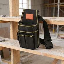 1 túi đựng dụng cụ thợ điện nhiều lớp dày dặn và bền chắc, có dây đeo thắt lưng điều chỉnh được, chịu tải nặng. - JH-801 Đen - Xem 2