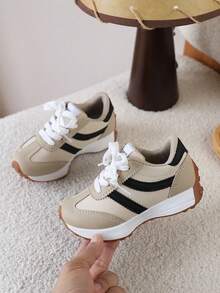 1 Pair Spring/Autumn New Versatile Durable Kids Sports Shoes - Beige - View 3