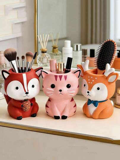 1 chiếc xô đựng đồ hình động vật, hộp đựng bút văn phòng phẩm, bình cắm hoa khô trang trí nhà cửa, đồ trang trí phòng ngủ và phòng khách.