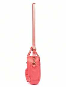 Madami Shoulder Bag Transversal Alça Mão Feminina Resistente - Rosa chiclete - Visão 4