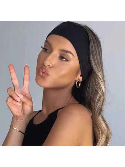 1pc Sports Sweat-Absorption Headband, Running Fitness Hair Band For Protecting Forehead Casual Turban Headband Sweatband, School Stuff, College, Headbands Fall Winter Hair Accessories For Women For Vacation Outfits Woman Elegant Scarf Women Bandanas Soft Headwrap