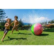 Giant Watermelon Inflatable Sprinkler Ball Large Backyard Water Sprayer Beach Ball Lawn Toy Connects To Garden Hose For Adults Summer Outdoor Fun - Watermelon Print - View 5