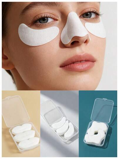 100 Stück DIY Gesichtsmaske Aufkleber, Nasen Maske Aufkleber, Augen Maske Aufkleber, Lippen Maske Aufkleber, Gesichtsmaske Aufkleber Papier, Reinigungstücher, tragbare Hautpflegewerkzeuge für die Reise