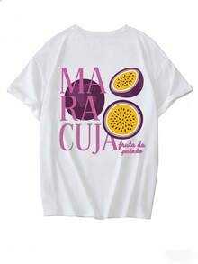 3pcs Summer New Fashionable Versatile Casual Minimalist Fruit Pattern Print Round Neck Short Sleeve T-Shirts For Women - Multicolor - View 5