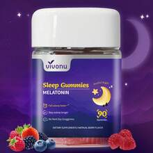 VIVONU 9-In-1 Melatonin Gummies 10mg, Natural Herbal Sleep Aids For Adults, Sleep Gummies With Magnesium Glycinate, Valerian Root, L-Theanine And Vitamin B6, Etc, 45 Days Supply, Non GMO, Berry Flavored - 1 bottle - 查看 9