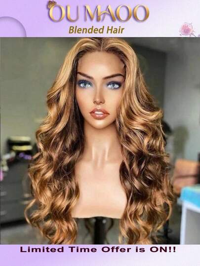 Wear And Go Glueless Wig Pre Plucked Pre Cut Body Wave Human Blended Hair 200 Density Natural Color For 13x6 13x4 Hd Transparent Lace Frontal Body Wave Human Blended Hair Wig