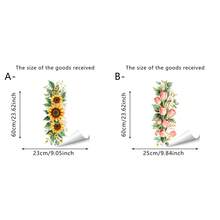 1/2pcs Sunflower & Tulip Floral Static Cling Window Film, Minimalist Fresh Style For Living Room, Bedroom, Bathroom, Double-Sided Removable Glass Decor - Flowers - View 13