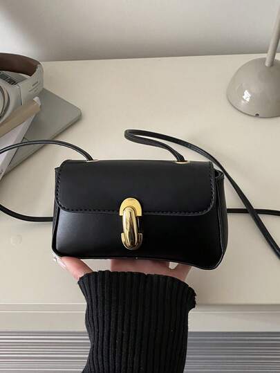 French Minimalist Clasp Underarm Bag, Fashionable Chic Elegant Mini Shoulder Bag