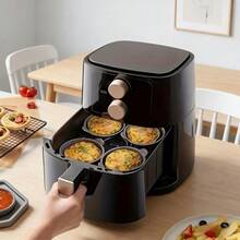 2/4pcs Reusable Silicone Air Fryer Liners, Baking Cups, Cake & Tart Molds, Heat-Resistant Kitchen Baking Supplies - Multicolor - View 3