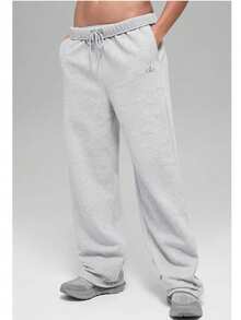 Alo Yoga Accolade Straight Leg Sweatpant (Unisex) - Light Grey - View 1