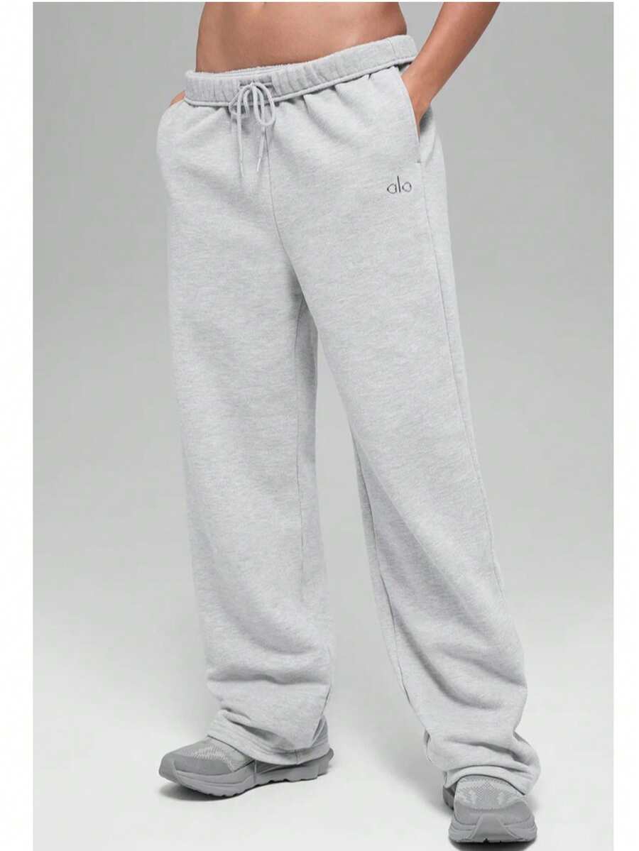 Alo Yoga Accolade Straight Leg Sweatpant (Unisex) - Màu Xám nhạt - Xem 1