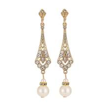 1920s Ladies' Wedding Party Makeup Ball Costume Headpiece Earrings Pearl Bracelet Long Pearl Necklace Hairband Retro Sexy Christmas Holiday Party Set - A - View 5