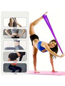 5pcs/Set Yoga Fitness Shaping Rehabilitation Training Resistance Bands Set - Multicolor - View 3