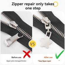 2/5/10Pcs Star-Shaped Zipper Pulls, Detachable Quick Repair, Universal Metal Zipper Head Pendant Replacement Accessories With Small Hole, Tool-Free, Suitable For Bags, Clothes, Jackets, Shoes, Boots, Zipper Pulls - Multicolor - View 5