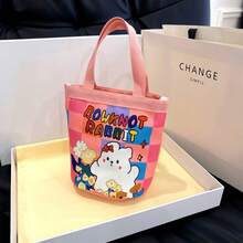 1pc Cute Cartoon Color-Blocking Handbag, Adorable Large Capacity Commuter Tote Bag, Soft And Healing Style! Foldable Portable Shopping Bag, Versatile Cute And Durable Tote Bag - Multiple Styles - View 26