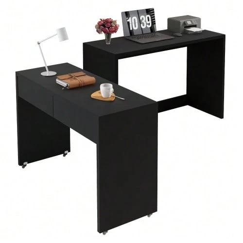 Home Office Desks - Black - View 1