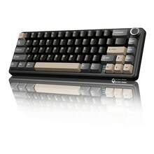 ATTACK SHARK X66 Wireless Mechanical Gaming Keyboard With Knob,Tri Mode USB-C/BT5.0/2.4G Gasket Mounted 60% RGB Gaming Keyboard, Side Printed PBT Keycap,Hot Swappable - View 10