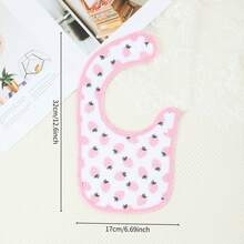 3件装婴儿围兜，超柔软面料，带可调节按扣，适合女宝宝 - 混合色 - 查看 2