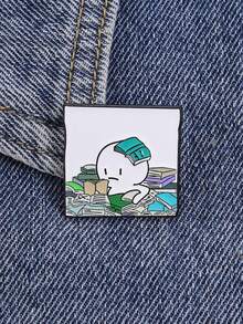 1 chiếc ghim cài áo hình nhân vật hoạt hình dễ thương dành cho người yêu sách, huy hiệu kim loại thời trang cài ve áo, ghim cài áo, ba lô, quần áo, trang sức, túi xách, quà tặng tốt nghiệp không thể thiếu. - Nhiều màu - Xem 2