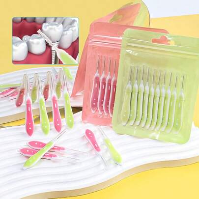 10支迷你眉刷，梨形化妆刷，适用于眉毛、睫毛、眉毛填充、眉毛和睫毛提拉和染色，适合眉毛和睫毛使用。