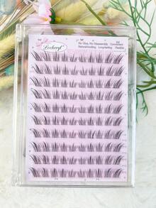 Lvcheryl 100簇C型卷翘向日葵假睫毛，自然妆效，无需胶水，轻盈舒适，可日常佩戴，可重复使用，3秒轻松佩戴，自粘式无胶假睫毛 - C - 查看 7