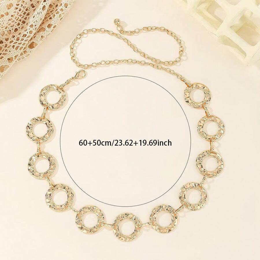 1pc Women's Waist Chain, Western Belt Bohemian Vac - Gold - View 1