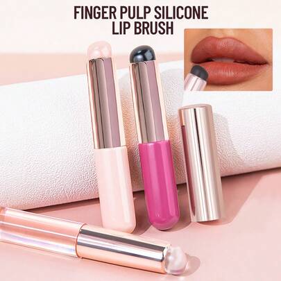SEPROFE 1 cọ môi silicon, lông mềm mại ôm sát môi, có nắp đậy, cọ trang điểm môi liền mạch tiện dụng, thích hợp cho son môi, son bóng và các sản phẩm trang điểm môi dạng gel.