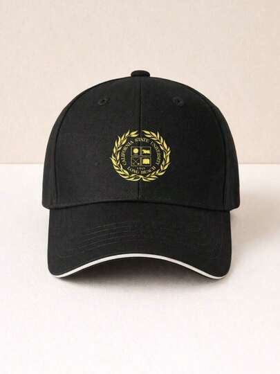 - Unisex Sandwich Baseball Cap Adjustable Fit Fashionable Sporty Hat For Men And Women - California State University Long Beach Embroidered Logo Design With Golden Laurel Wreath And Campus Seal - Perfect For Casual Outings College Events Outdoor Activities And Everyday Wear Lightweight Breathable Fabric Ensures Comfort All Day Long Ideal For Students Athletes And Fashion Lovers Seeking A Classic Yet Stylish Look Suitable For Both Men And Women