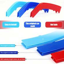 1set 3pcs M-Color For BMW Grille Insert Trims Stripe Car Grille Trim Clip For 3 Series F30 2013-2019 8 Rods 11 Rods - B - View 3