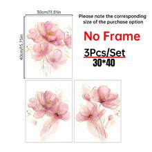 3 Imprimeuri Florale Elegante pe Pânză în Nuanțe de Foiță de Aur și Gri Pudră, Disponibile cu sau fără Rame; Decor Interior, Motive Florale, Artă Murală Botanică Modernă; Potrivite pentru Dormitoare, Camere de Zi sau Birouri; Postere Botanice Abstracte; Un Cadou pentru Ea - Multicolor - Vizualizare 14