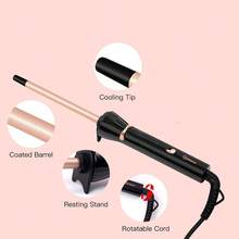 Hatteker 1pc European Plug Mini Air Bangs Curler, Short Hair Curling Iron, 9mm Small Wool Curl - EU C Type Plug(220-240V) - View 4