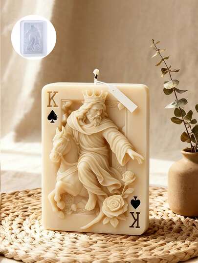 Resin Casting Mold, Creative Shovel-Shaped Silicone Mold, 3D Relief, Perfectly Combining Card Games And Sculpture Art, Suitable For Candle, Gypsum, Soap And Resin Making, Embodying Elegance And Romance, Ideal For Home Decor And Office Desk Placement