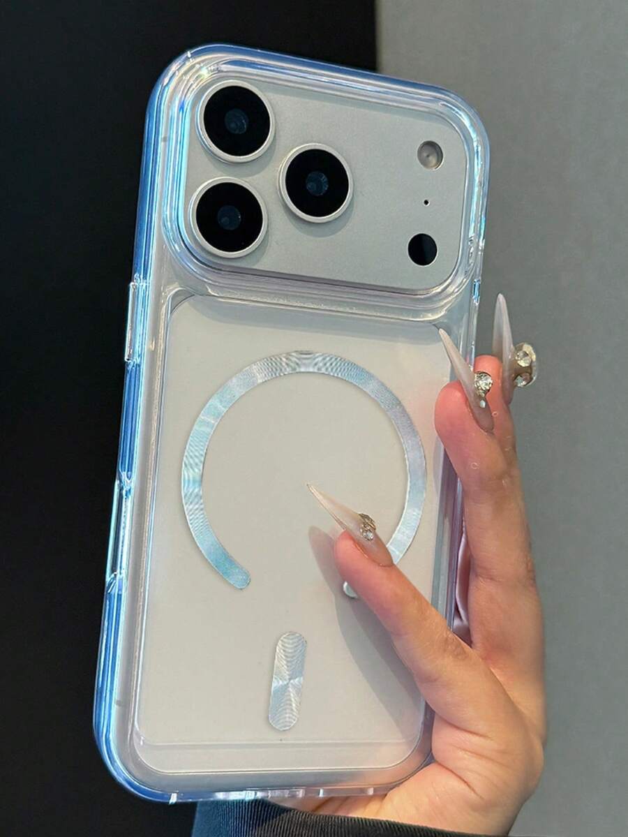 Ốp lưng trong suốt cao cấp chống sốc, tương thích với iPhone 17 Pro Max, 17 Pro, 16, 15 Pro Max, 14 Pro Max, 13, 12 Pro Max, 17 Air, 15 Plus, 11. Thiết kế họa tiết CD, hỗ trợ sạc không dây từ tính, viền acrylic trong suốt.