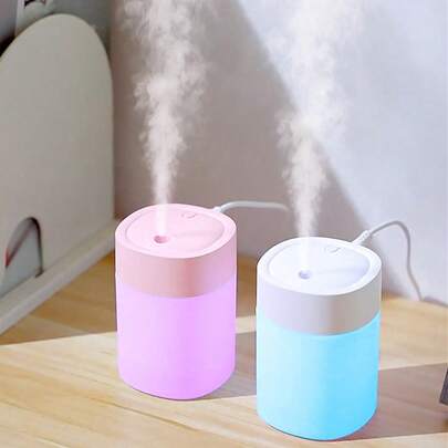 1pc Summer Air Conditioner Humidifier Color Changing Lamp, Portable Plug-In USB Night Light Air Freshener For Air Conditioned Room, Computer Office Desk Bedroom Humidifier, Car Home Desktop Quiet Colorful Lamp