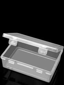 1 Set Minimalist Transparent Plastic Multifunctional Desktop Storage Box - Clear - View 4
