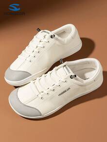 HOBIBEAR Giày thể thao tối giản, mũi rộng, kiểu dáng đi chân trần, unisex, buộc dây một quai, thoáng khí, thoải mái, dùng cho chạy bộ và leo núi ngoài trời, bề mặt da PU. - Màu Xám nhạt - Xem 5