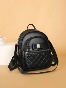 Nueva moda Bolso de mujer de alta capacidad, de estilo coreano de alta gama, casual, minimalista, ligero, versátil, de unicolor, retro, con ajuste, desmontable y decoración de borlas, adecuado para viajes, compras, citas, regalo para mujeres - Negro - Ver 6