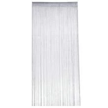 Cortina de cristal de lujo con borlas brillantes, divisor para puerta, ventana y habitación, decoración del hogar, 200x95 cm, 2020 - Gris plateado - Ver 4