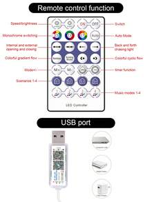 USB Neon Light Strip - Multi-Color, Remote Control Color Changing Birthday Lantern Strip, USB Powered Flexible Strip (With App Control), Room And Wall Decor - Multicolor - View 10