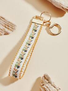 1 móc khóa hợp kim kẽm, móc khóa ruy băng thêu hai lớp, móc khóa, phụ kiện túi xách, phụ kiện ví, quà tặng cho nữ, móc khóa ruy băng dệt, phụ kiện móc khóa, móc khóa đeo tay, móc khóa ruy băng in, móc khóa xe hơi nữ, móc khóa phụ kiện túi xách nữ, móc khóa đa năng, móc khóa thời trang nữ (Có thể có sự khác biệt nhỏ về màu sắc do góc chụp và ánh sáng khác nhau, vui lòng tham khảo sản phẩm thực tế.) - màu nâu - Xem 5