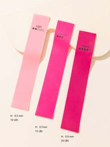 3pcs Booty Resistance Bands, Fitness Training Equipment - Pink - View 5