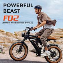 749W Motor Electric Bike For Adults,, 48V13Ah Battery 80 Miles Range, 20MPH Speed, 20inch Off-Road Tire Ebike, F02 Mountain Electric Bike, 7-Speed Ebike, Commuter EBike, Dual Disc Brake For Snow, Valentine's Day Gifts, Bike For SPRING - Black - View 8