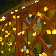 5m/7m/12m 20/50/100 LED Solar Crystal Ball Bubble Lights String, Large Bubble Lights Solar Outdoor Lights, 8 Lighting Modes, Suitable For Garden, Camping, LED Decor, Multi-Color Holiday Party Halloween Christmas Decoration - Star - View 3