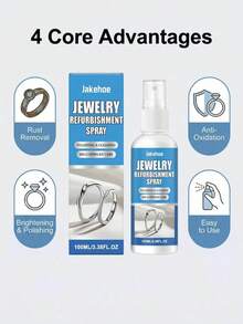 100毫升升级版珠宝清洁液，清洁钻石、项链、黄金、白银首饰、手表、戒指；去除氧化层和污渍；也适用于清洁黄金、白银首饰、手表和电子设备；钻石戒指去污剂 - 液體 - 查看 6