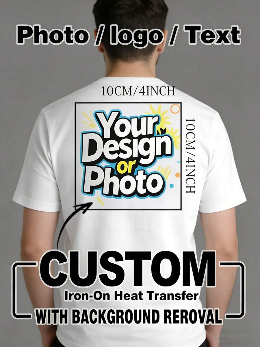 Hình dán chuyển nhiệt tùy chỉnh, thích hợp cho áo thun, quần áo, quần jean, áo hoodie, áo phông, túi xách, gối, thảm, cờ. - Nhiều màu - Xem 1