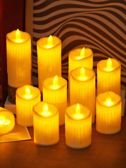 1 chiếc đèn nến LED nhấp nháy chân thực, dùng pin, đèn nến không lửa dùng để trang trí đám cưới, lễ đính hôn, ngày lễ và kỷ niệm.