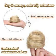 3-Inch Synthetic Hairpiece, Secured With An Elastic Band; The Ends Can Be Clipped On To Extend The Length; Suitable For Women; Can Be Worn As A Ponytail Hair Rubber Bands Scrunchies Hair Rope Elastic Hair Tie Holiday Accessories Hair Elastics Elastic Hair Tie,Travel,Birthday - Multicolor - View 2
