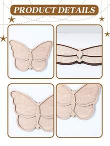 Bộ 1 hộp đựng đồ ăn nhẹ bằng gỗ hình bướm cho tiệc mừng em bé, khay trang trí đựng đồ ăn nhẹ, bánh ngọt, trái cây, hoàn hảo cho tiệc tiết lộ giới tính, tiệc sinh nhật bé trai và bé gái, quà tặng cho tiệc mừng em bé, trang trí tiệc mừng em bé, trang trí nhà cửa, đồ dùng cho tiệc em bé - Bươm bướm - Xem 10